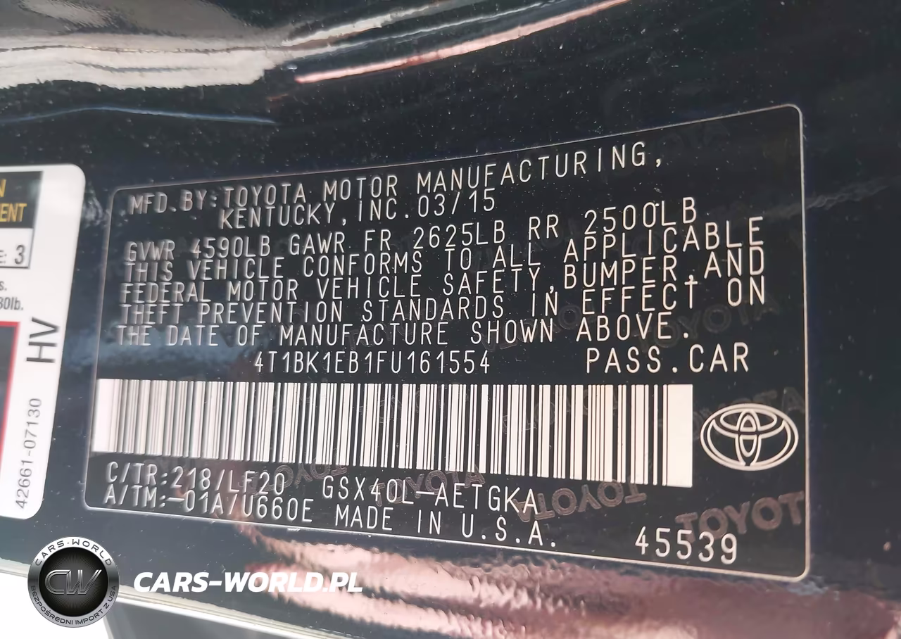 2015 Toyota Avalon Xle Premium VIN:4T1BK1EB1FU161554 - 9
