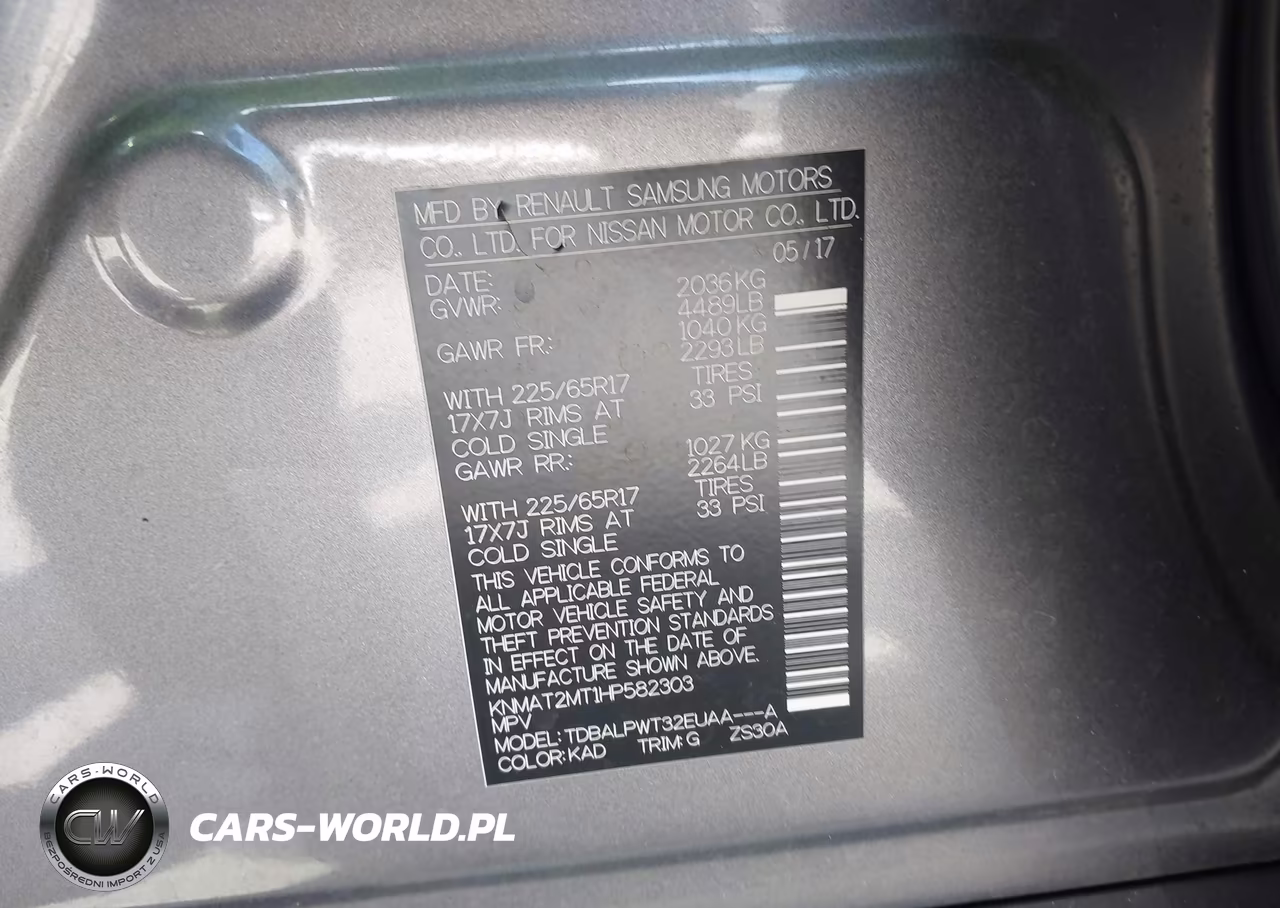 2017 Nissan Rogue S VIN:KNMAT2MT1HP582303 - 9