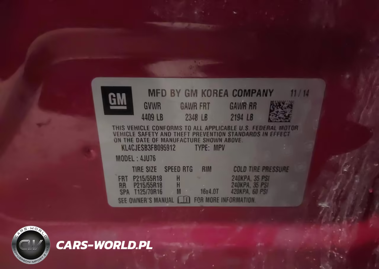 2015 Buick Encore VIN:KL4CJESB3FB095912 - 9
