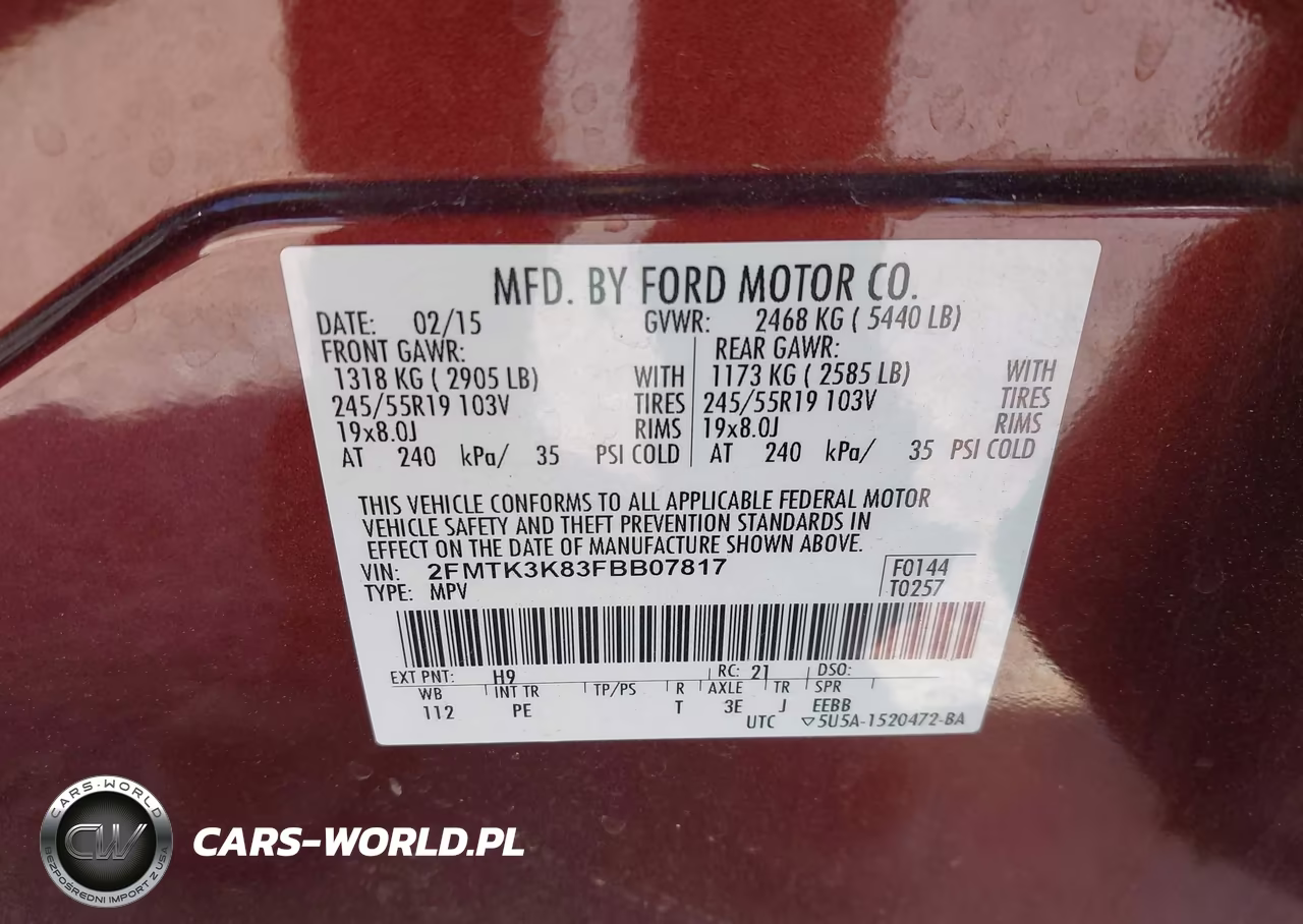 2015 Ford Edge Titanium VIN:2FMTK3K83FBB07817 - 9