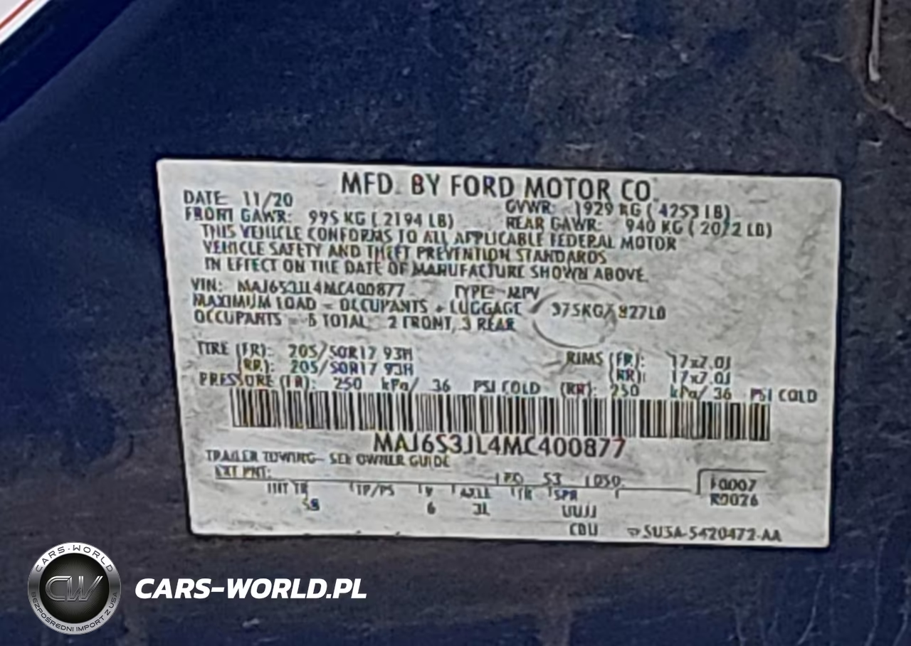 2021 Ford Ecosport Ses VIN:MAJ6S3JL4MC400877 - 9