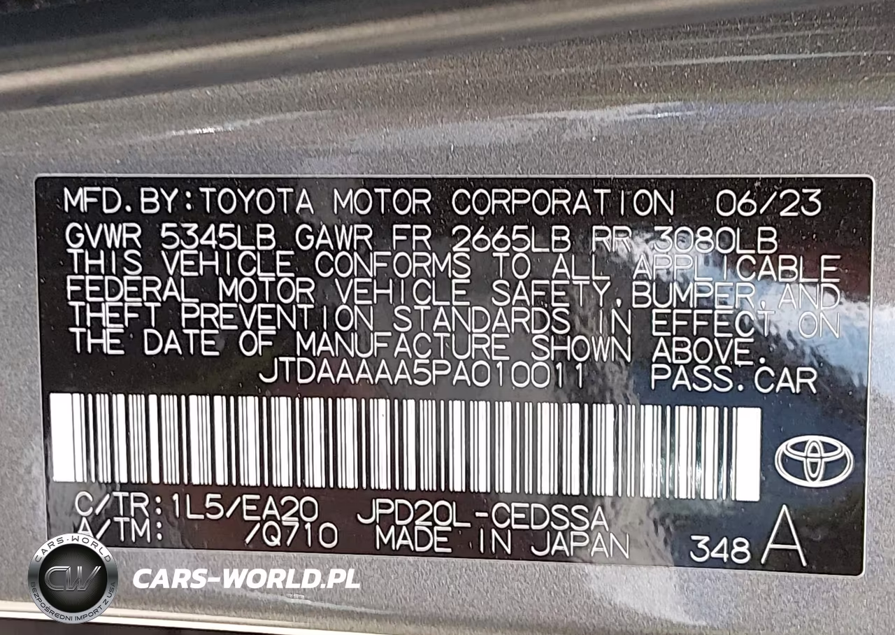 2023 Toyota Mirai Xle VIN:JTDAAAAA5PA010011 - 9