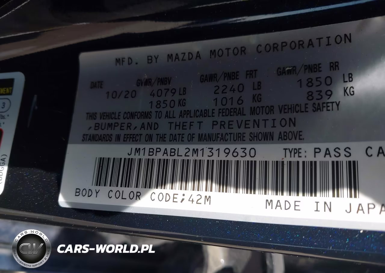 2021 Mazda Mazda3 Select VIN:JM1BPABL2M1319630 - 9