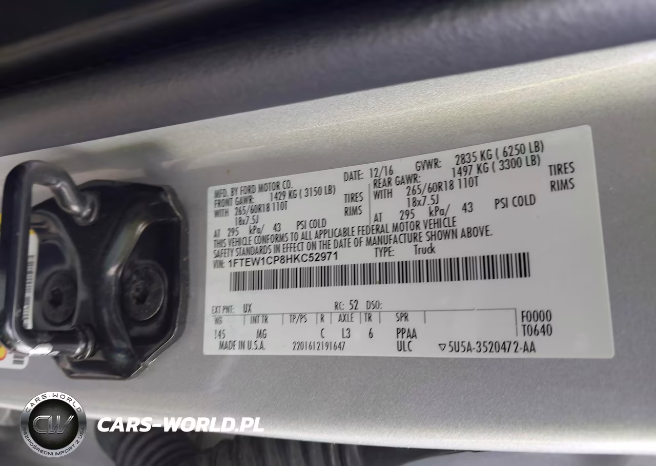 2017 Ford F-150 Xlt VIN:1FTEW1CP8HKC52971 - 9