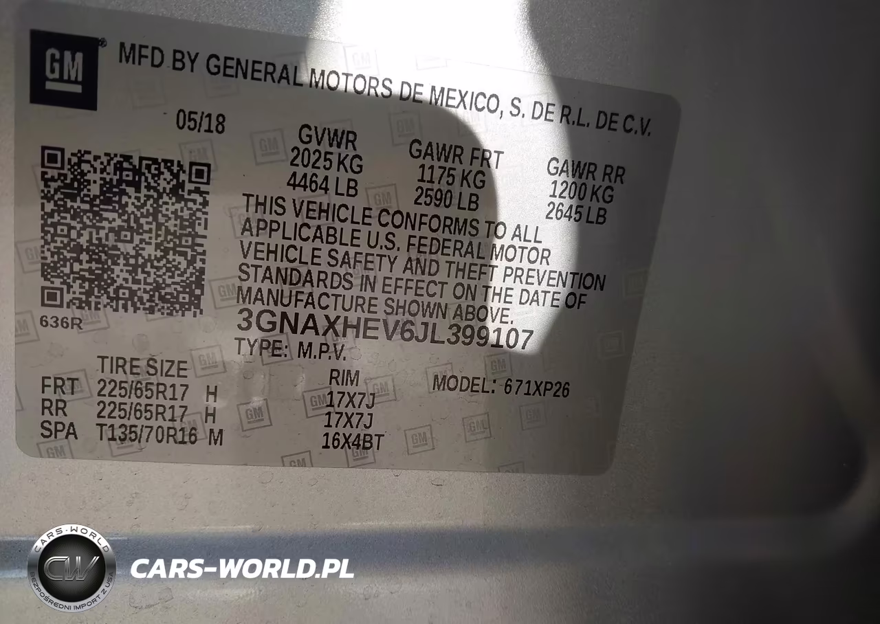 2018 Chevrolet Equinox Ls VIN:3GNAXHEV6JL399107 - 9
