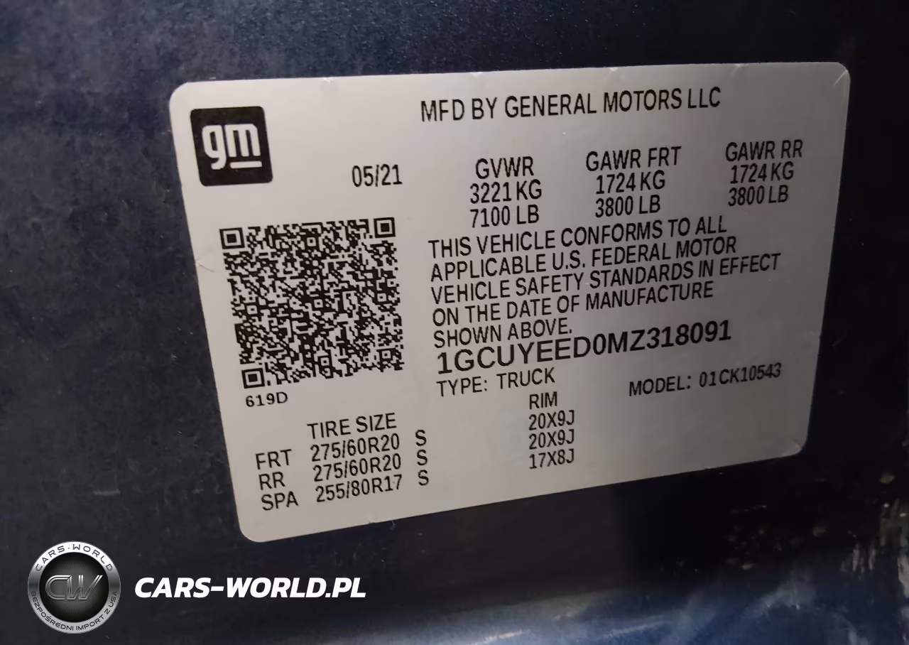 2021 Chevrolet Silverado 1500 4Wd Short Bed Rst VIN:1GCUYEED0MZ318091 - 9