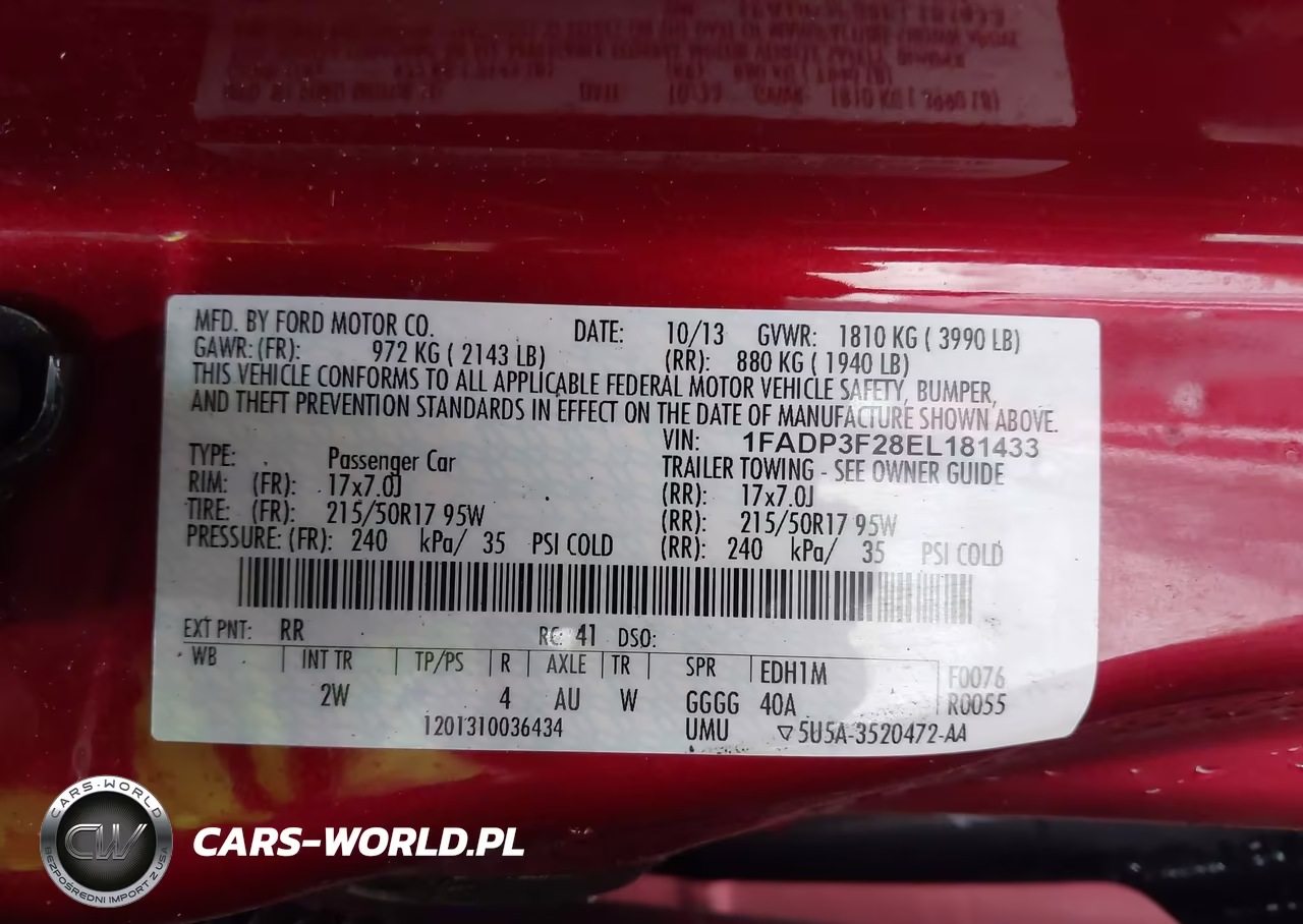 2014 Ford Focus Se VIN:1FADP3F28EL181433 - 9