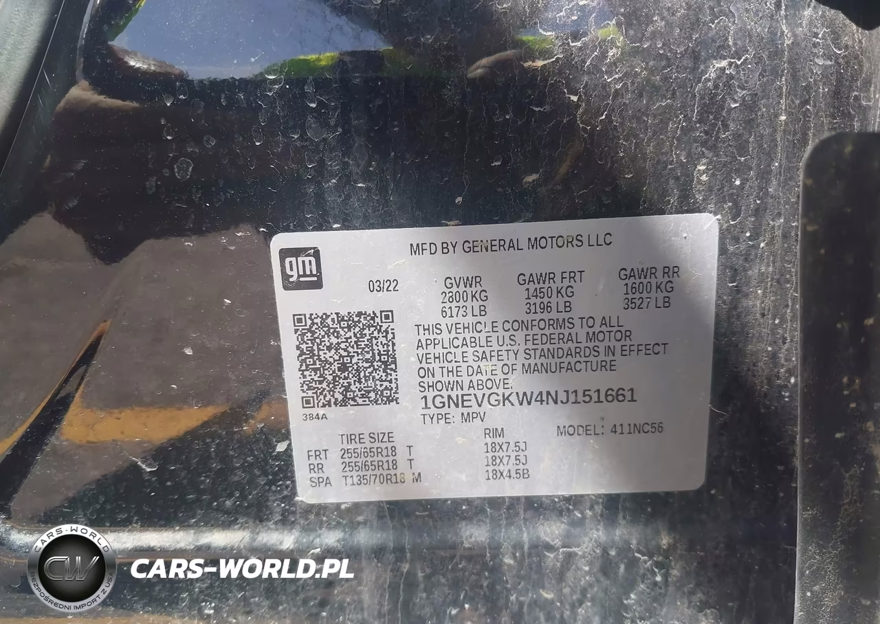 2022 Chevrolet Traverse Awd Lt Cloth VIN:1GNEVGKW4NJ151661 - 9