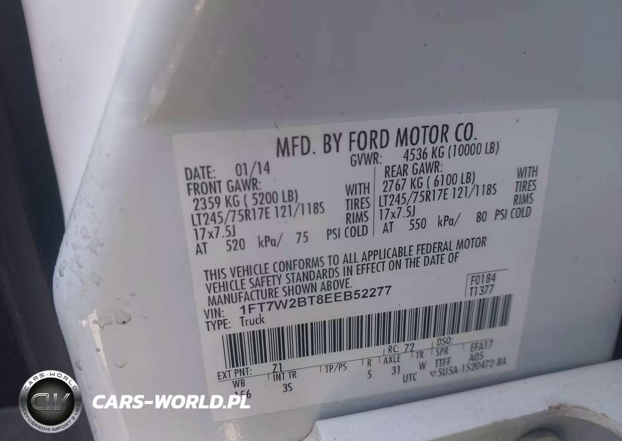 2014 Ford F-250 Xlt VIN:1FT7W2BT8EEB52277 - 9