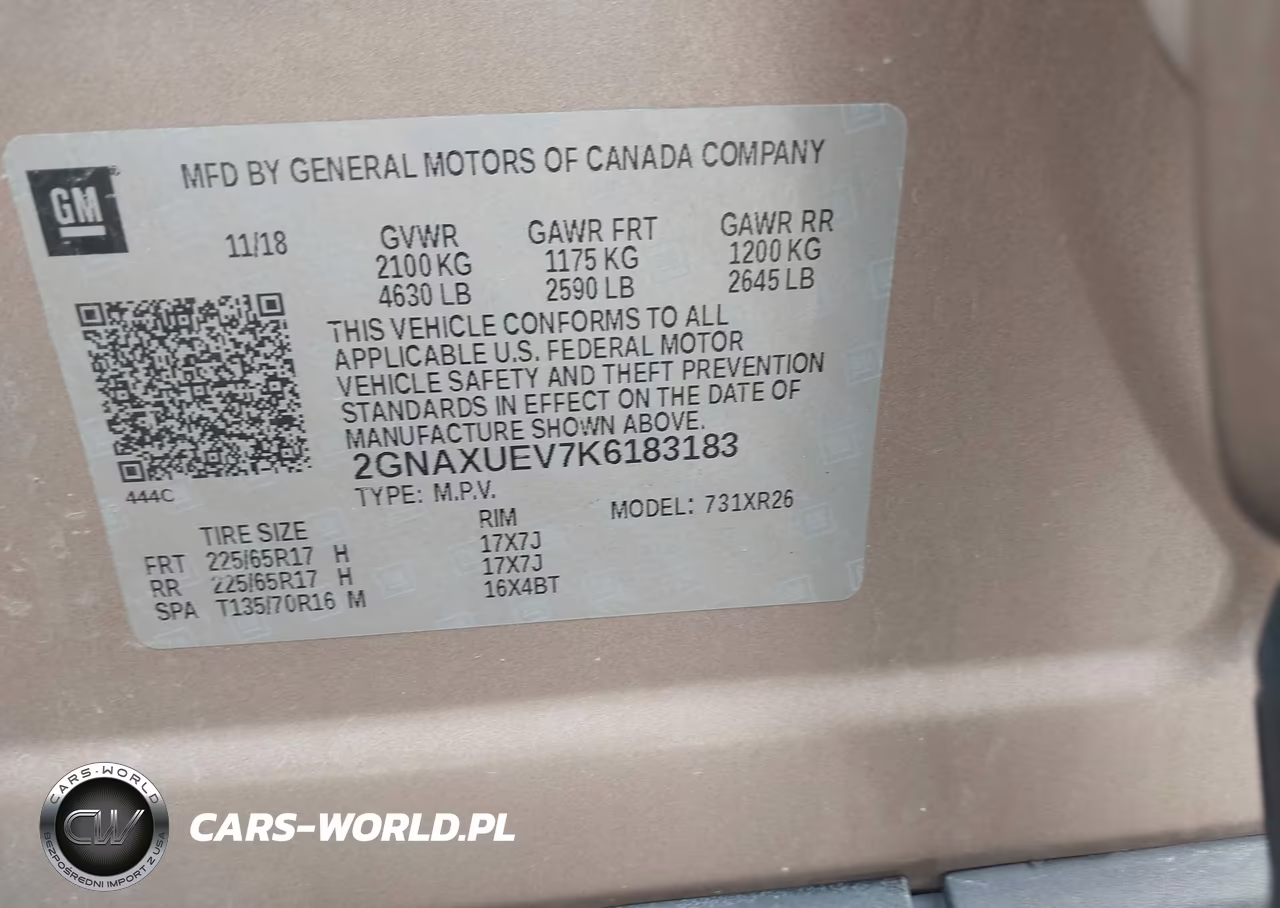 2019 Chevrolet Equinox Lt VIN:2GNAXUEV7K6183183 - 9