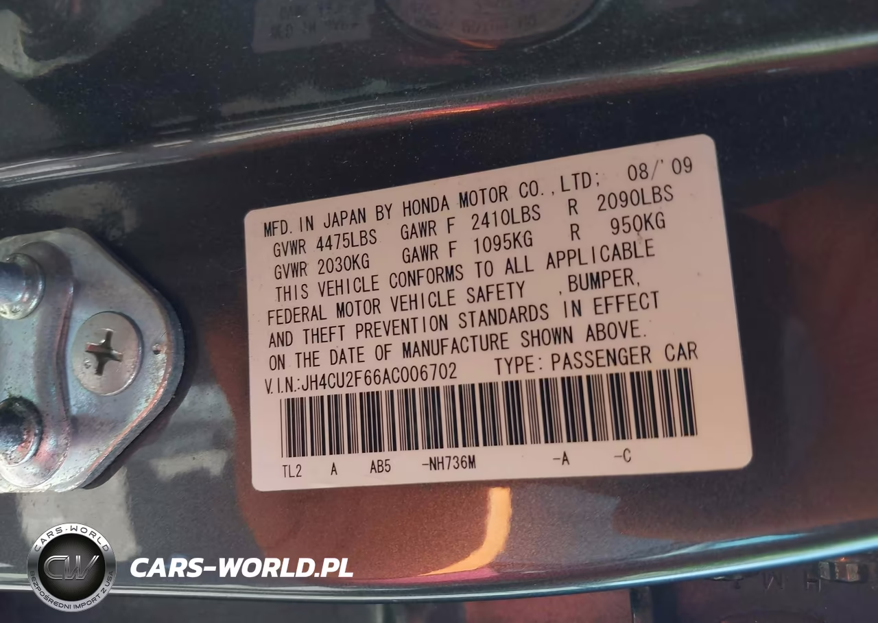 2010 Acura Tsx 2.4 VIN:JH4CU2F66AC006702 - 9