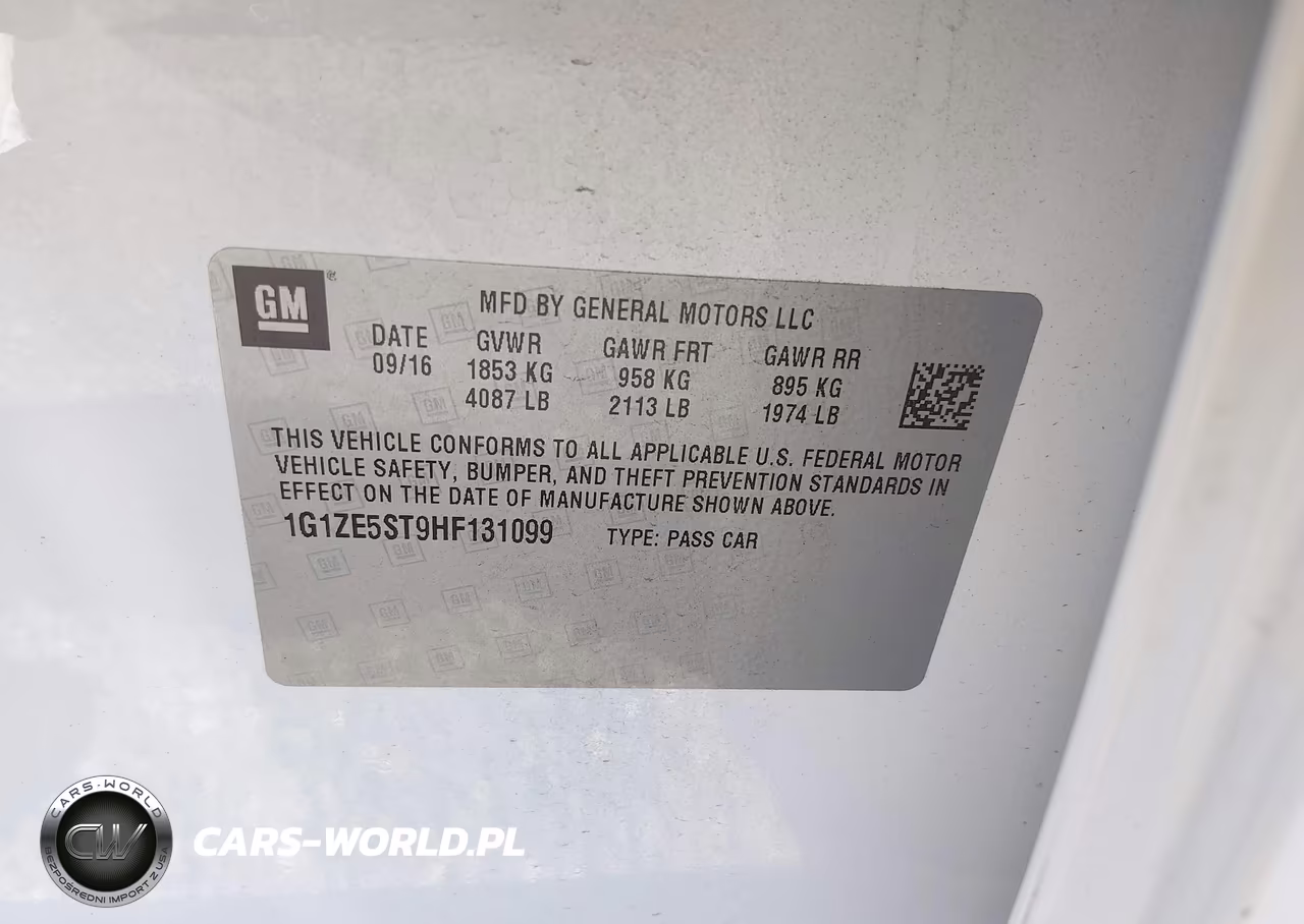 2017 Chevrolet Malibu Lt VIN:1G1ZE5ST9HF131099 - 9