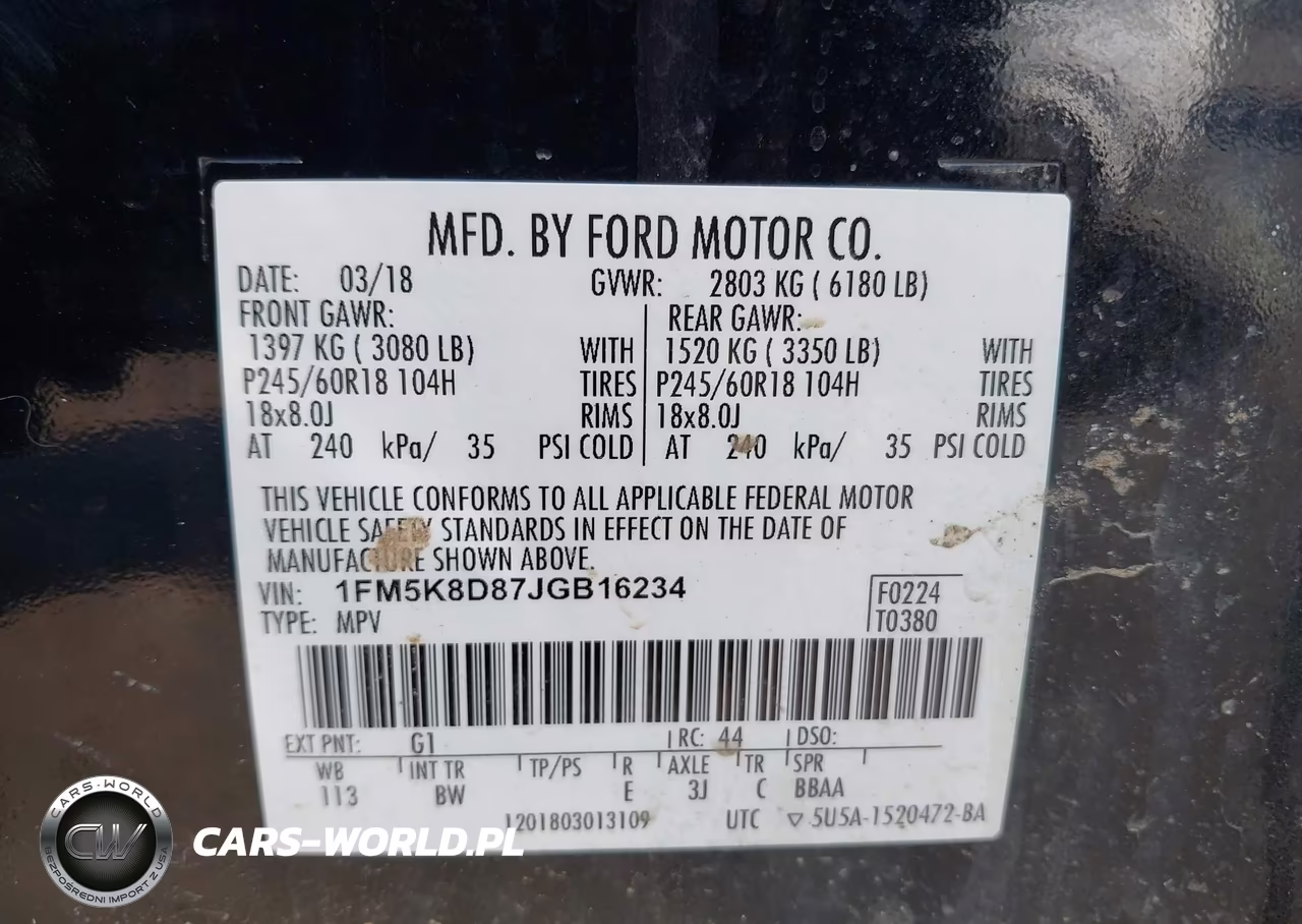 2018 Ford Explorer Xlt VIN:1FM5K8D87JGB16234 - 9