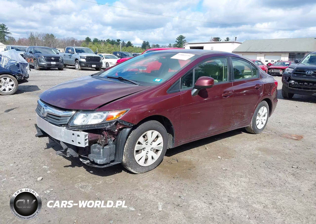 2012 Honda Civic Lx VIN:JHMFB2F5XCS001053 - 2