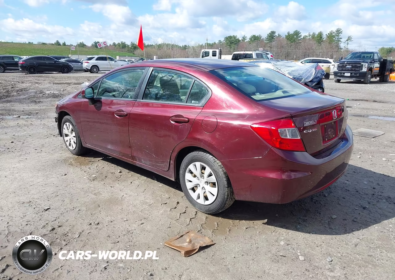 2012 Honda Civic Lx VIN:JHMFB2F5XCS001053 - 3