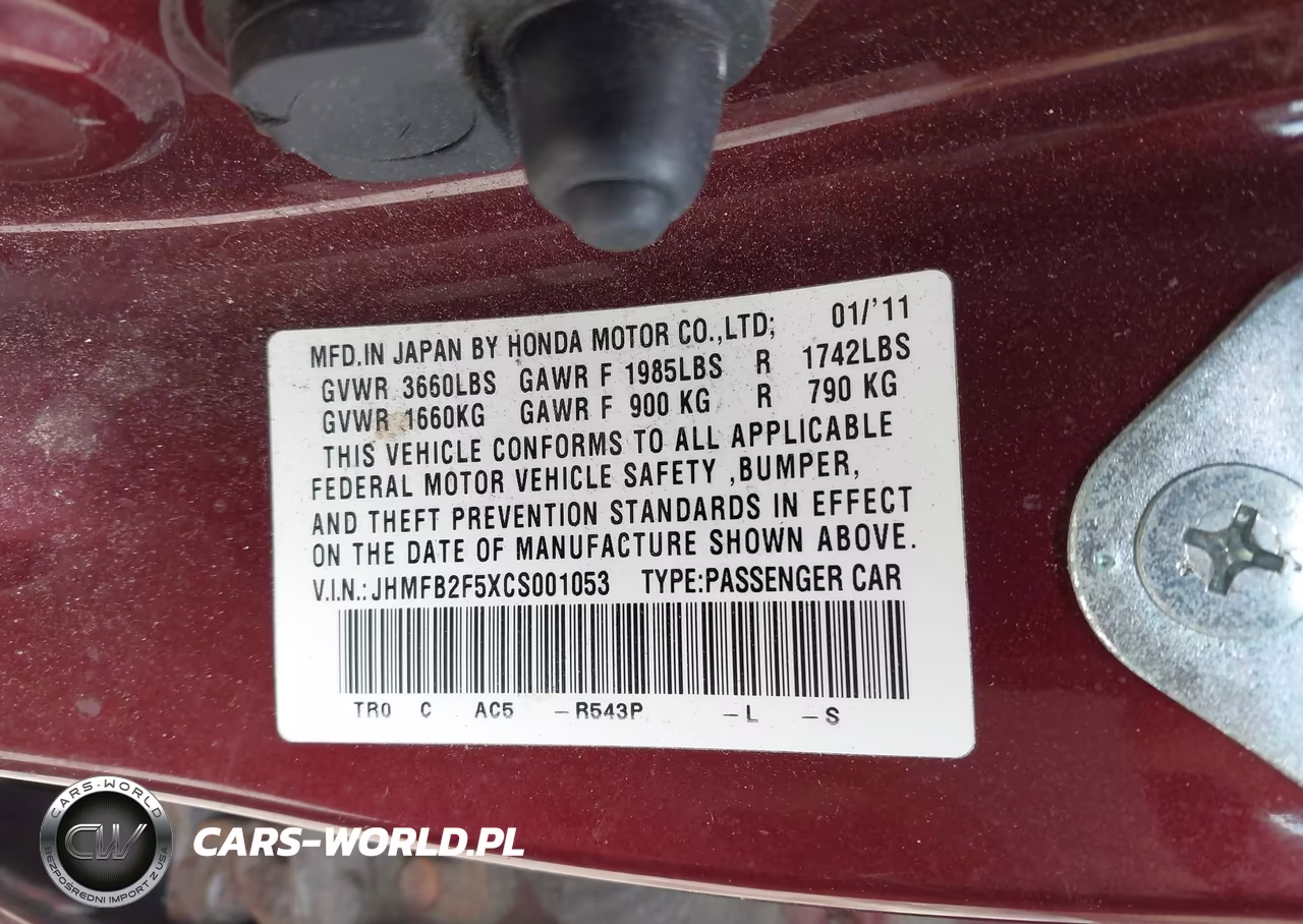 2012 Honda Civic Lx VIN:JHMFB2F5XCS001053 - 9