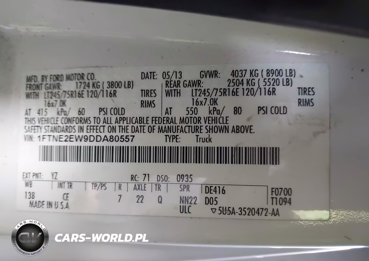 2013 Ford E-250 Commercial VIN:1FTNE2EW9DDA80557 - 9