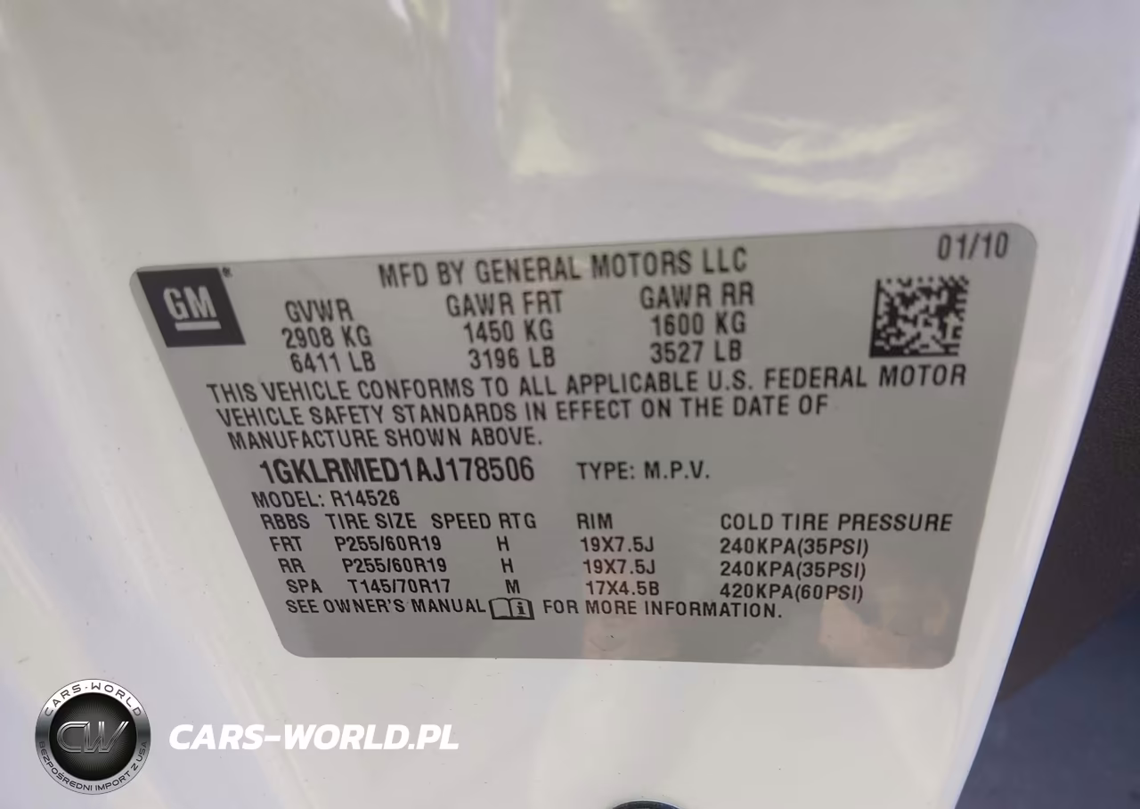 2010 GMC Acadia Slt-1 VIN:1GKLRMED1AJ178506 - 9