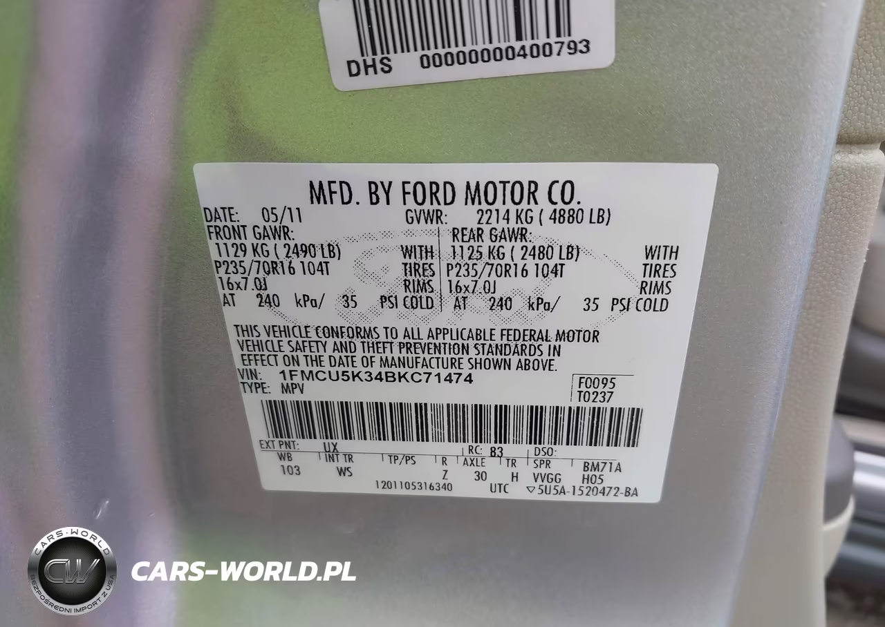 2011 Ford Escape Hybrid VIN:1FMCU5K34BKC71474 - 9