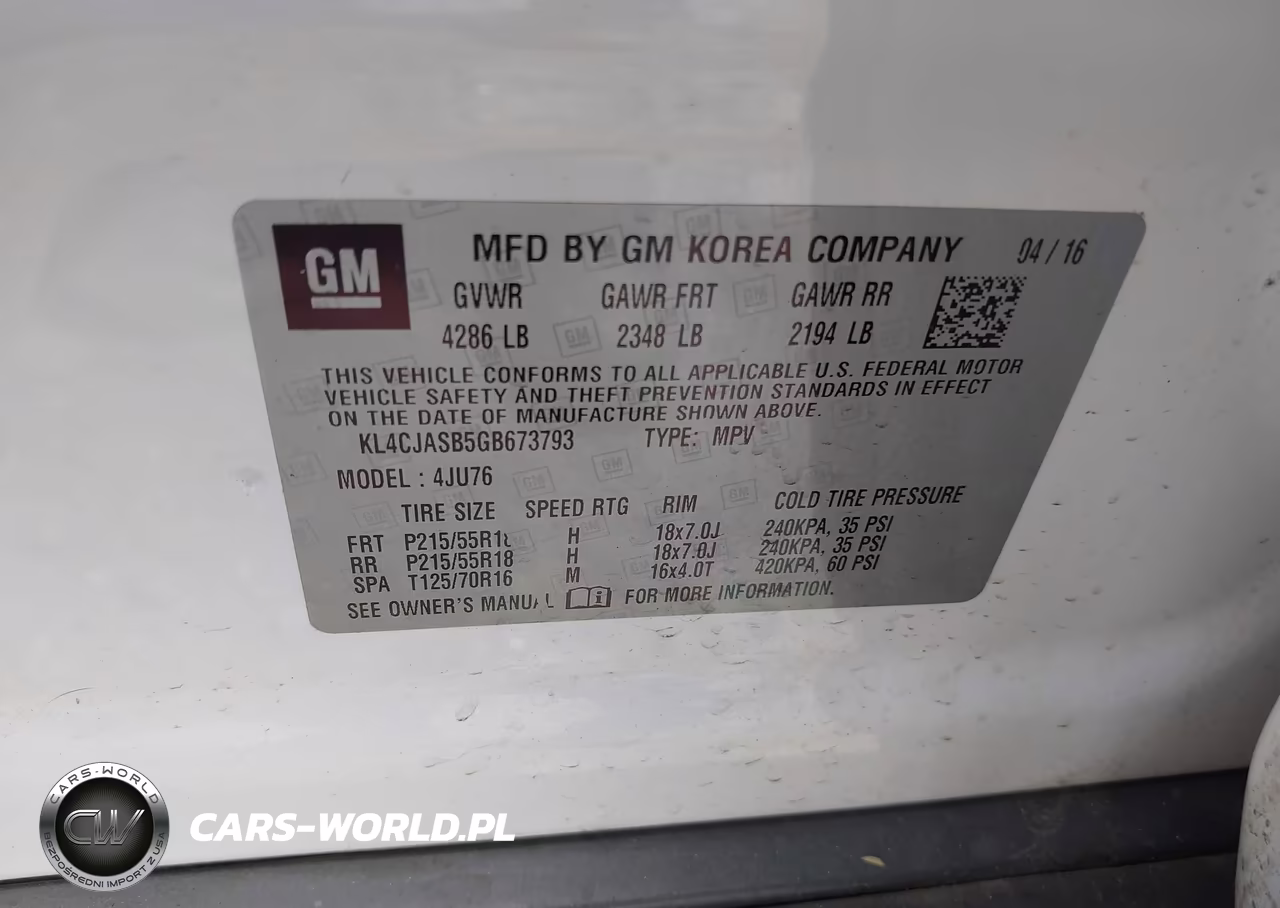 2016 Buick Encore VIN:KL4CJASB5GB673793 - 9
