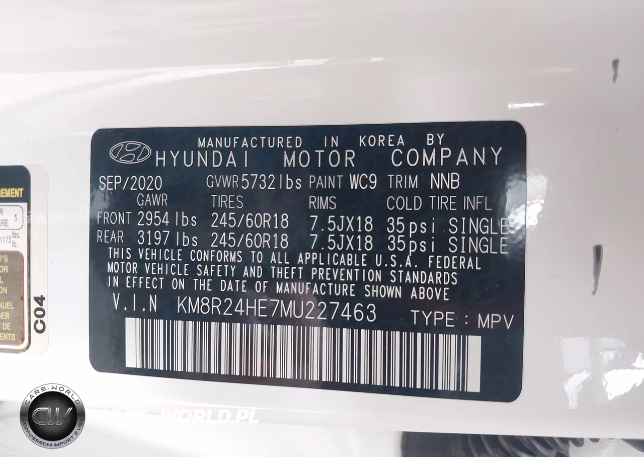 2021 Hyundai Palisade Sel VIN:KM8R24HE7MU227463 - 9
