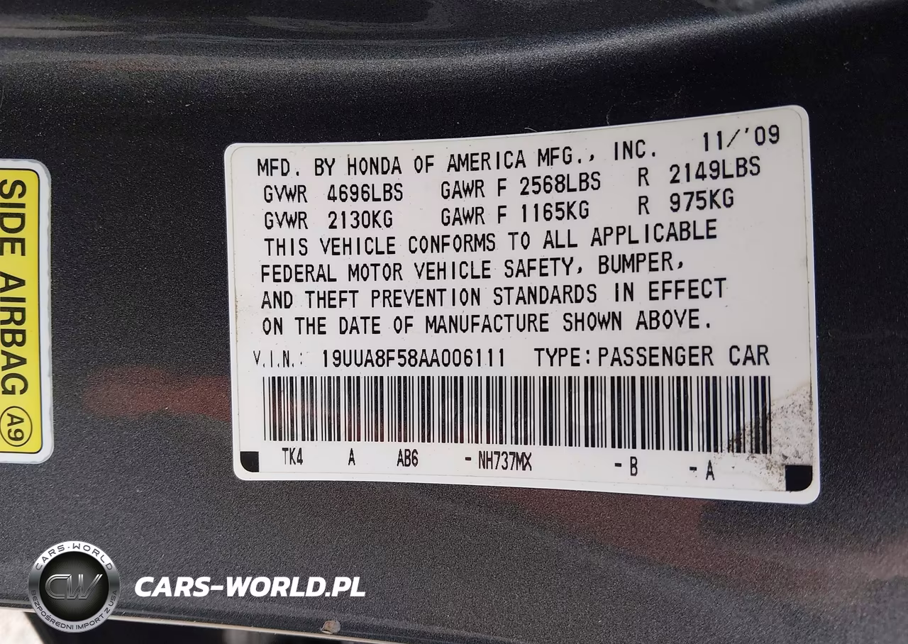 2010 Acura Tl 3.5 VIN:19UUA8F58AA006111 - 9