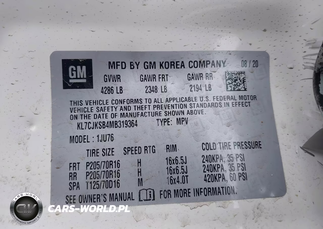 2021 Chevrolet Trax Fwd Ls VIN:KL7CJKSB4MB319364 - 9