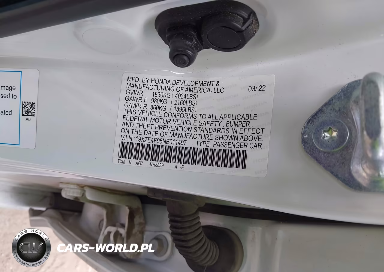 2022 Honda Insight Touring VIN:19XZE4F95NE011497 - 9