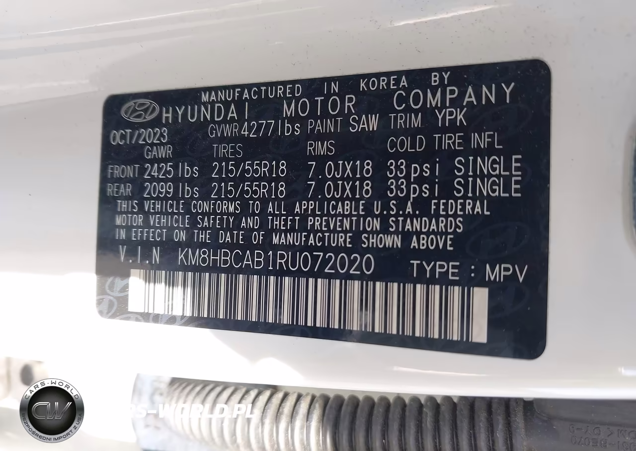 2024 Hyundai Kona Sel VIN:KM8HBCAB1RU072020 - 9