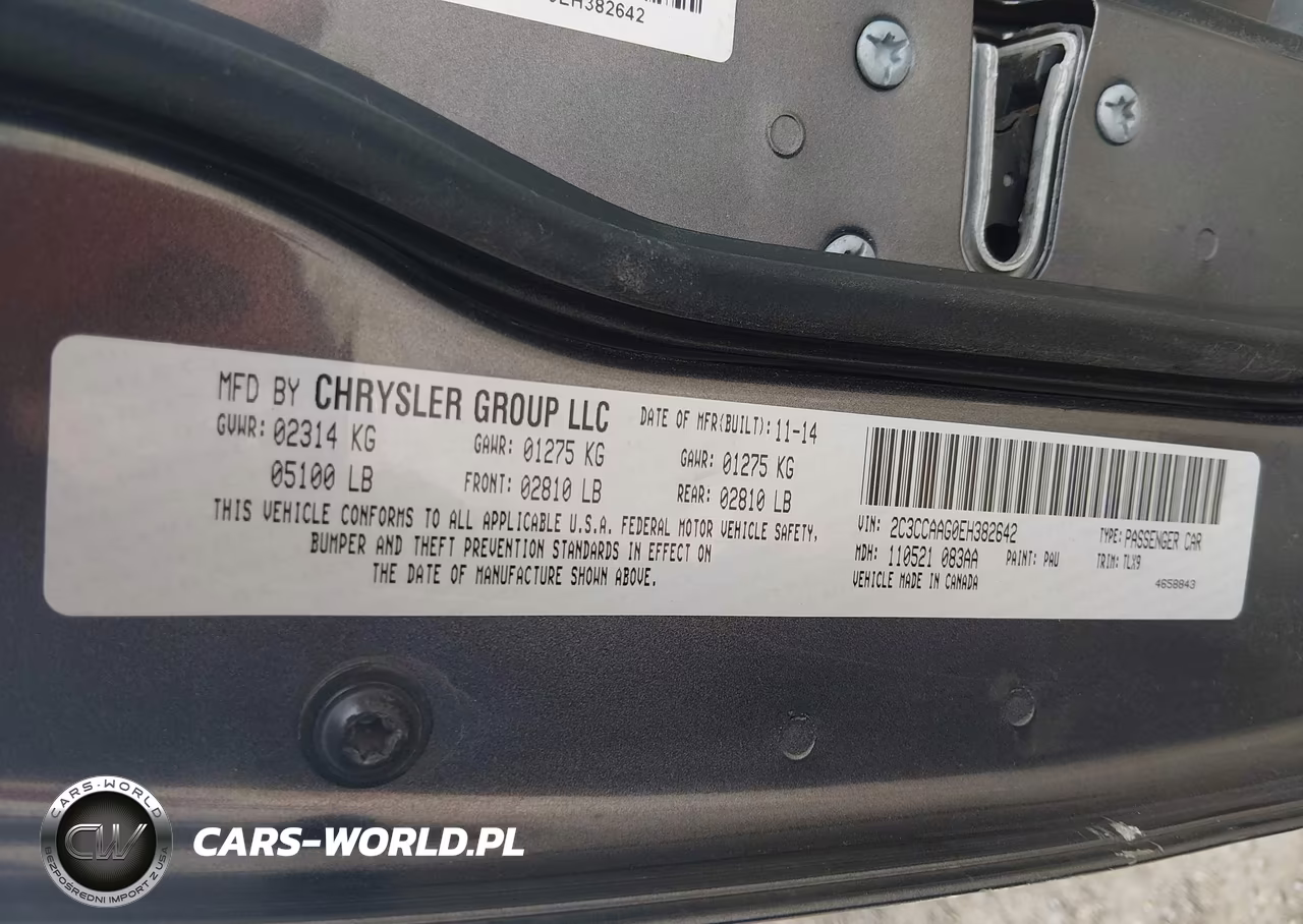 2014 Chrysler 300 VIN:2C3CCAAG0EH382642 - 9