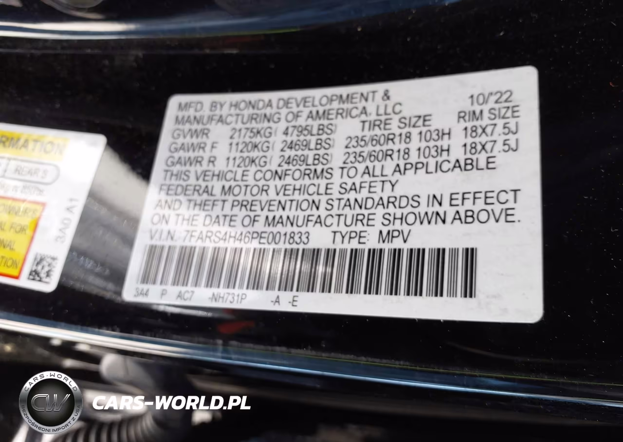 2023 Honda Cr-V Ex Awd VIN:7FARS4H46PE001833 - 9