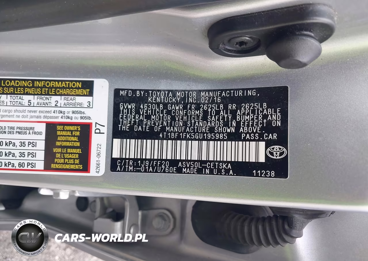 2016 Toyota Camry Se VIN:4T1BF1FK5GU195985 - 9