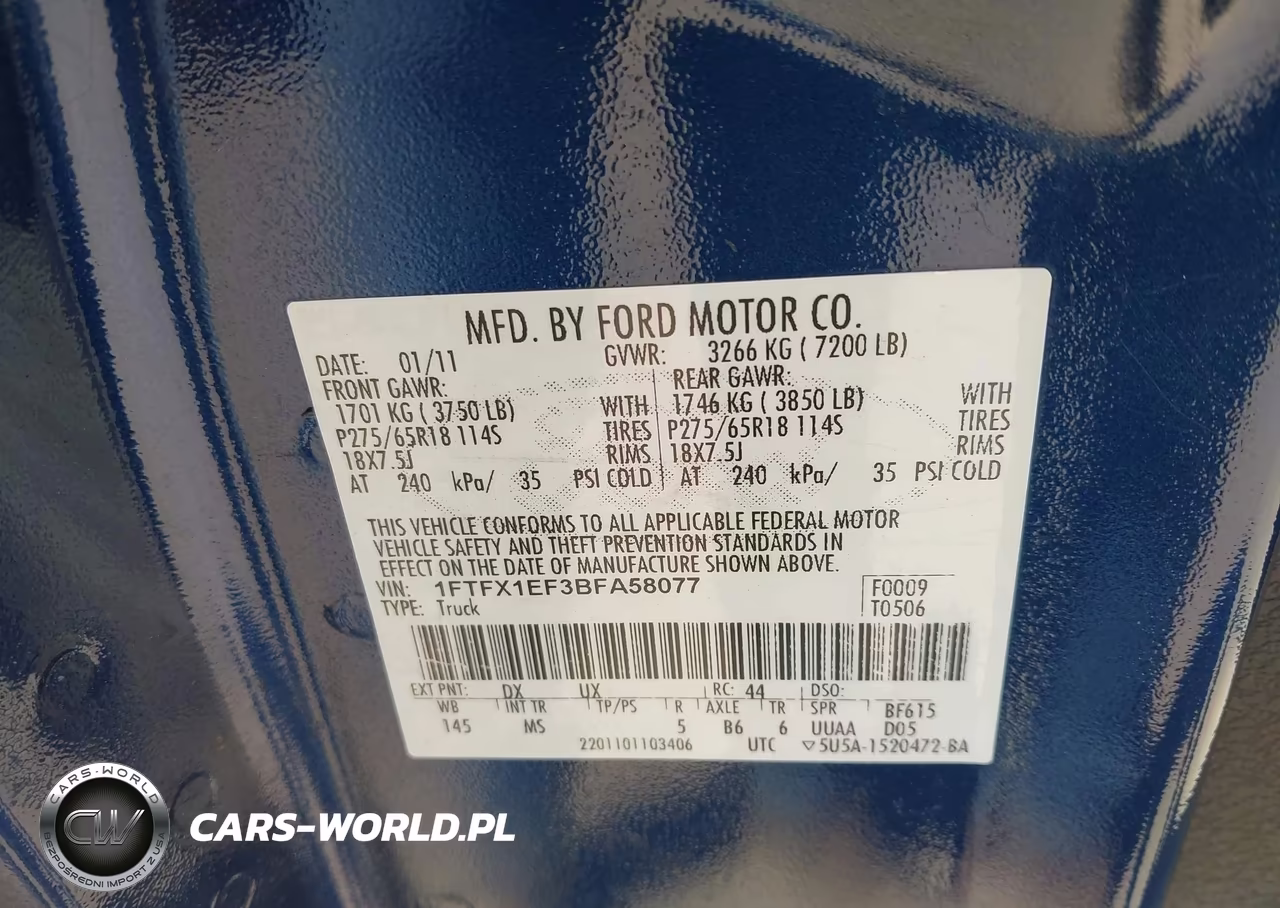 2011 Ford F-150 Xlt VIN:1FTFX1EF3BFA58077 - 9