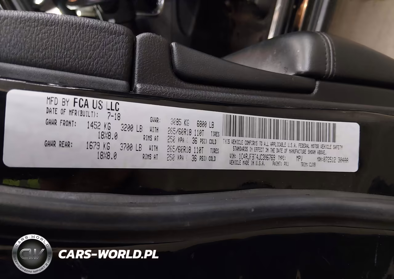 2018 Jeep Grand Cherokee Limited 4X4 VIN:1C4RJFBT4JC396769 - 9