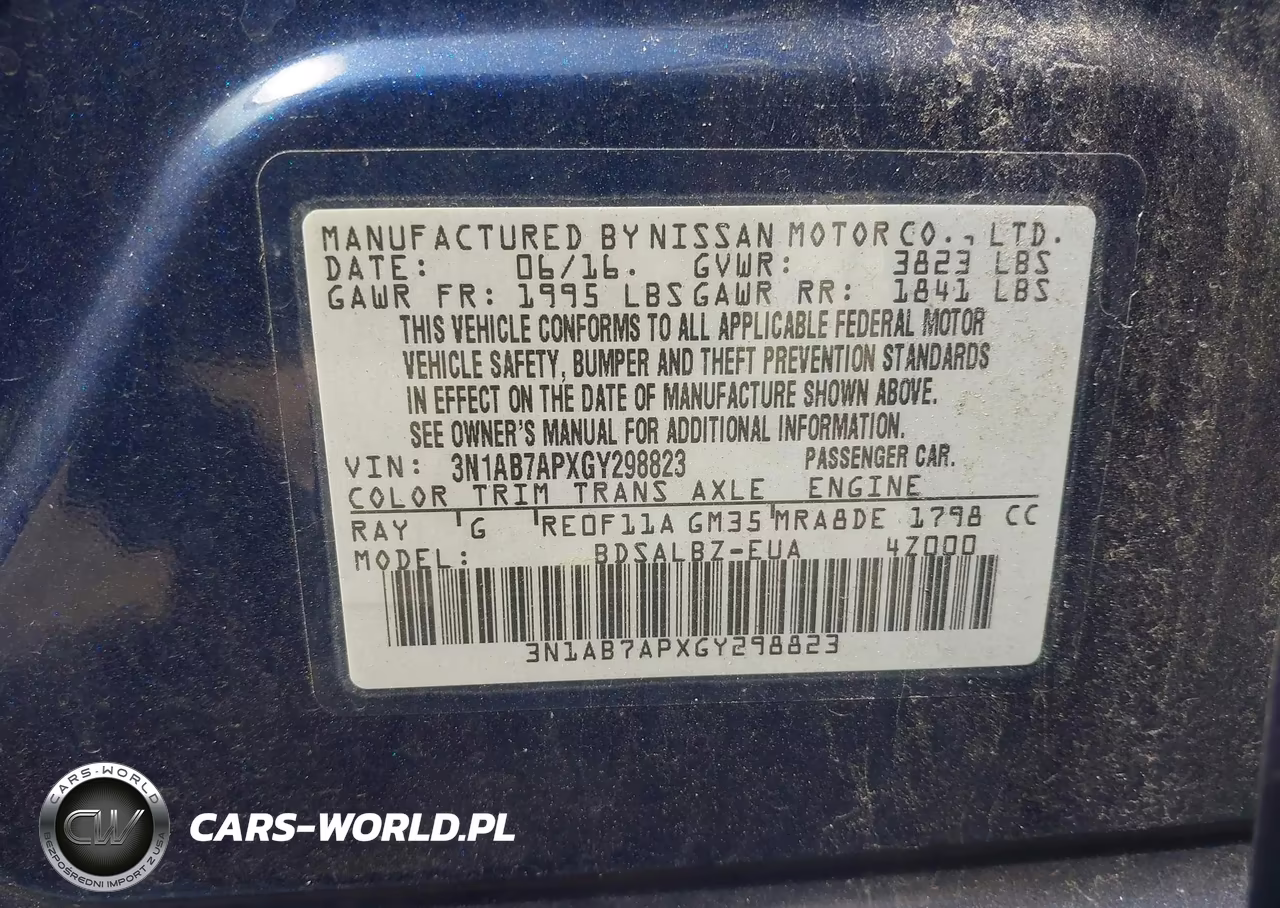 2016 Nissan Sentra S VIN:3N1AB7APXGY298823 - 9