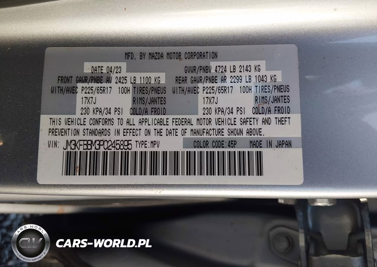 2023 Mazda Cx-5 2.5 S Select VIN:JM3KFBBM3P0245895 - 9
