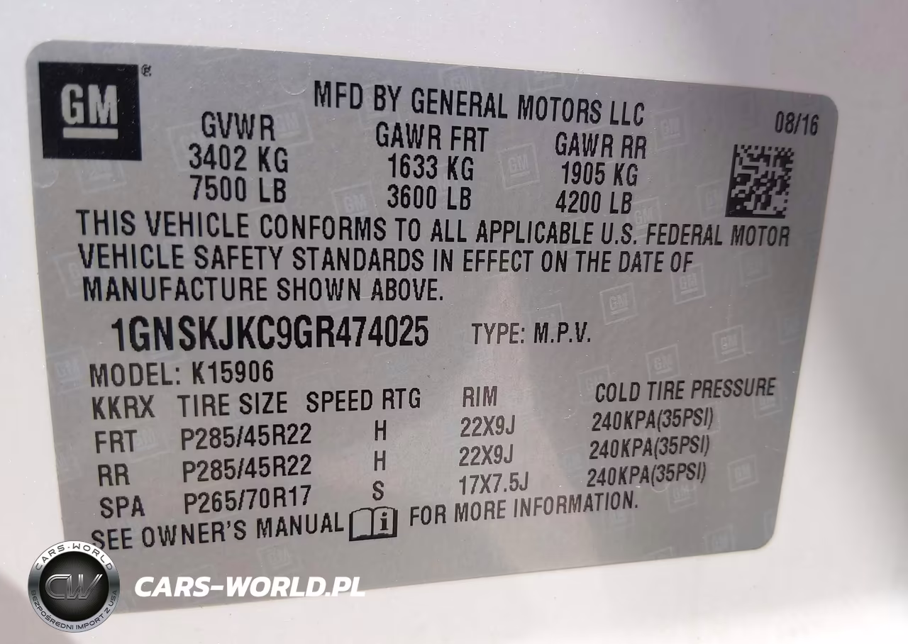 2016 Chevrolet Suburban Ltz VIN:1GNSKJKC9GR474025 - 9