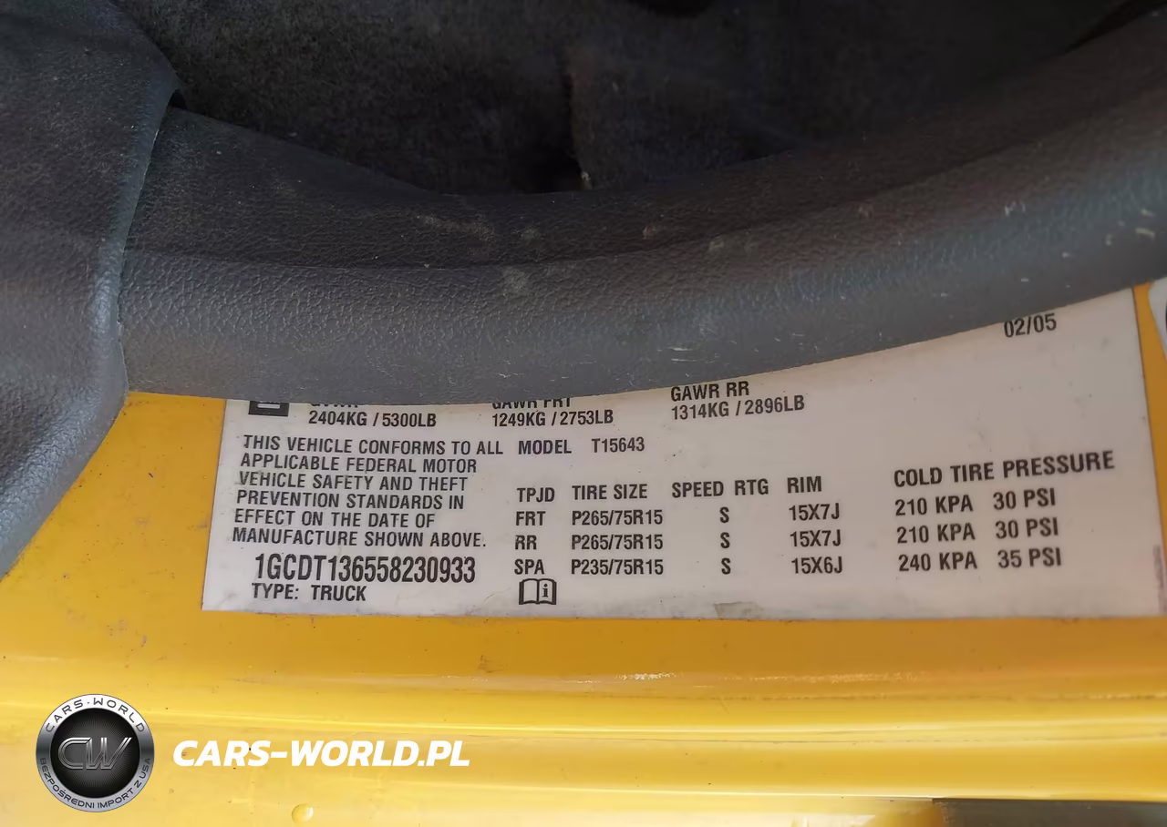2005 Chevrolet Colorado 1Sf Ls Z71 VIN:1GCDT136558230933 - 9