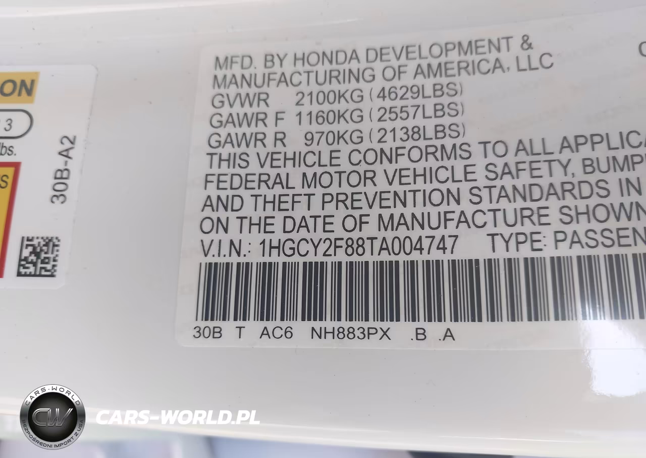 2026 Honda Accord Hybrid Touring VIN:1HGCY2F88TA004747 - 9