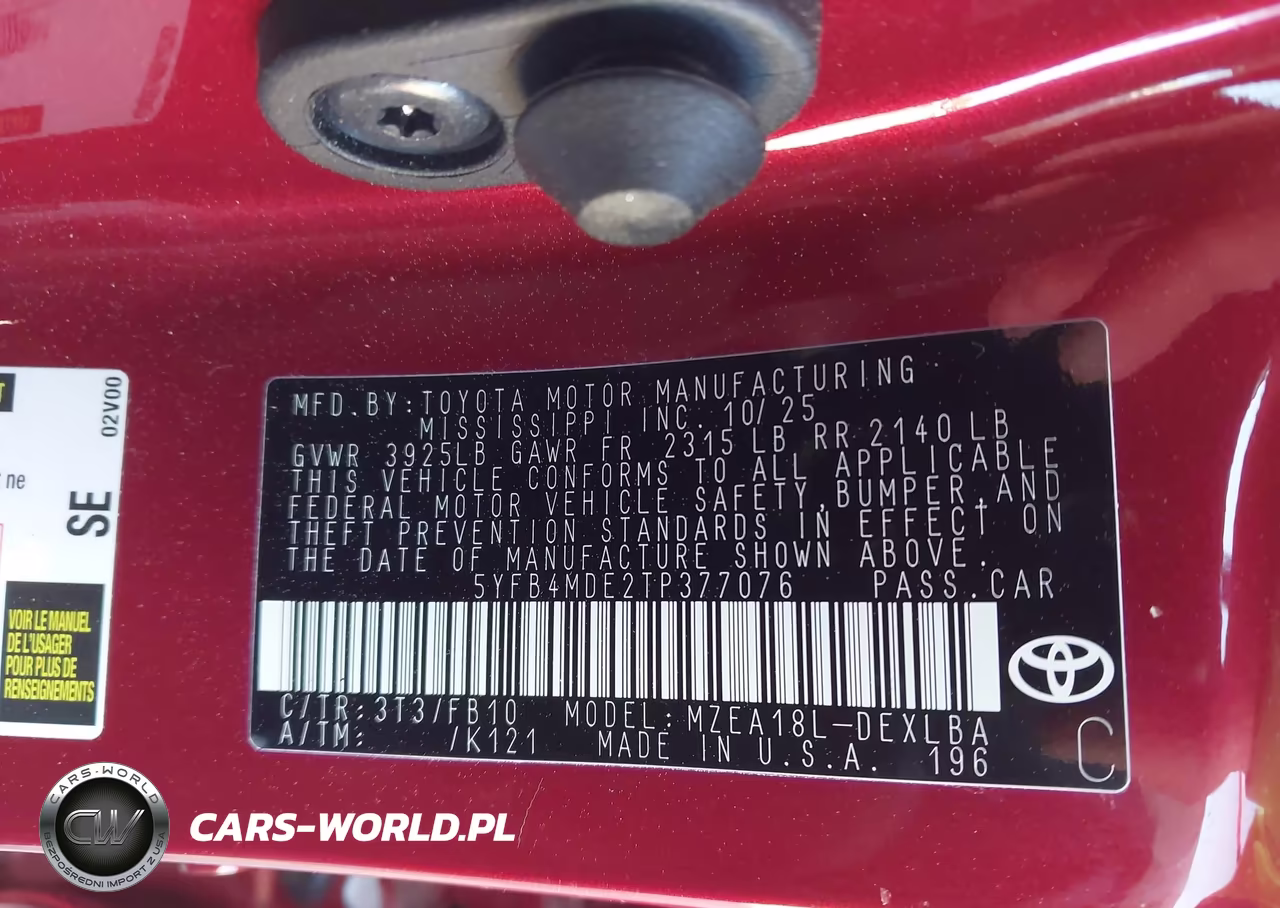 2026 Toyota Corolla Le VIN:5YFB4MDE2TP377076 - 9