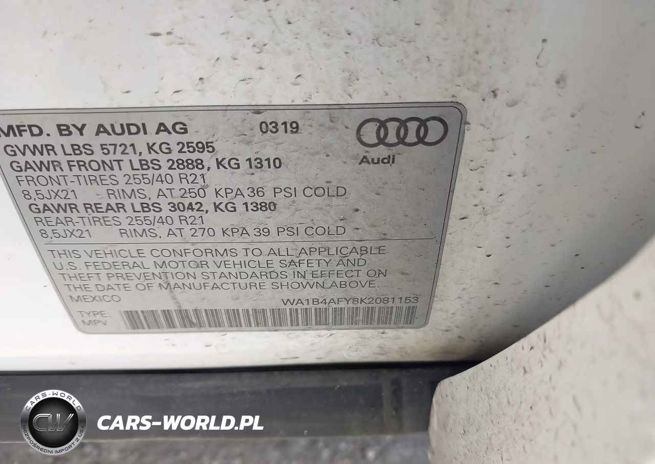 2019 Audi Sq5 3.0T Premium VIN:WA1B4AFY8K2081153 - 9