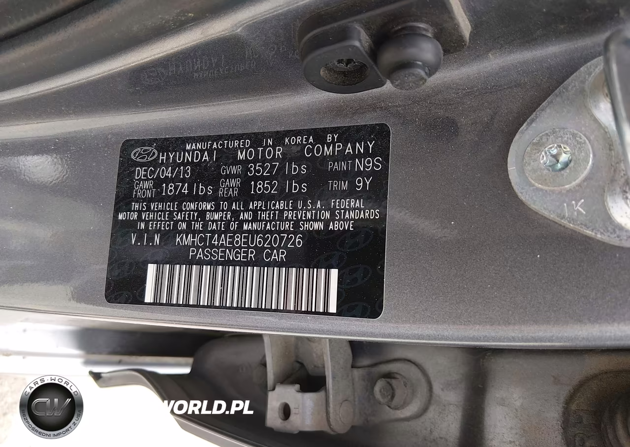 2014 Hyundai Accent Gls VIN:KMHCT4AE8EU620726 - 9