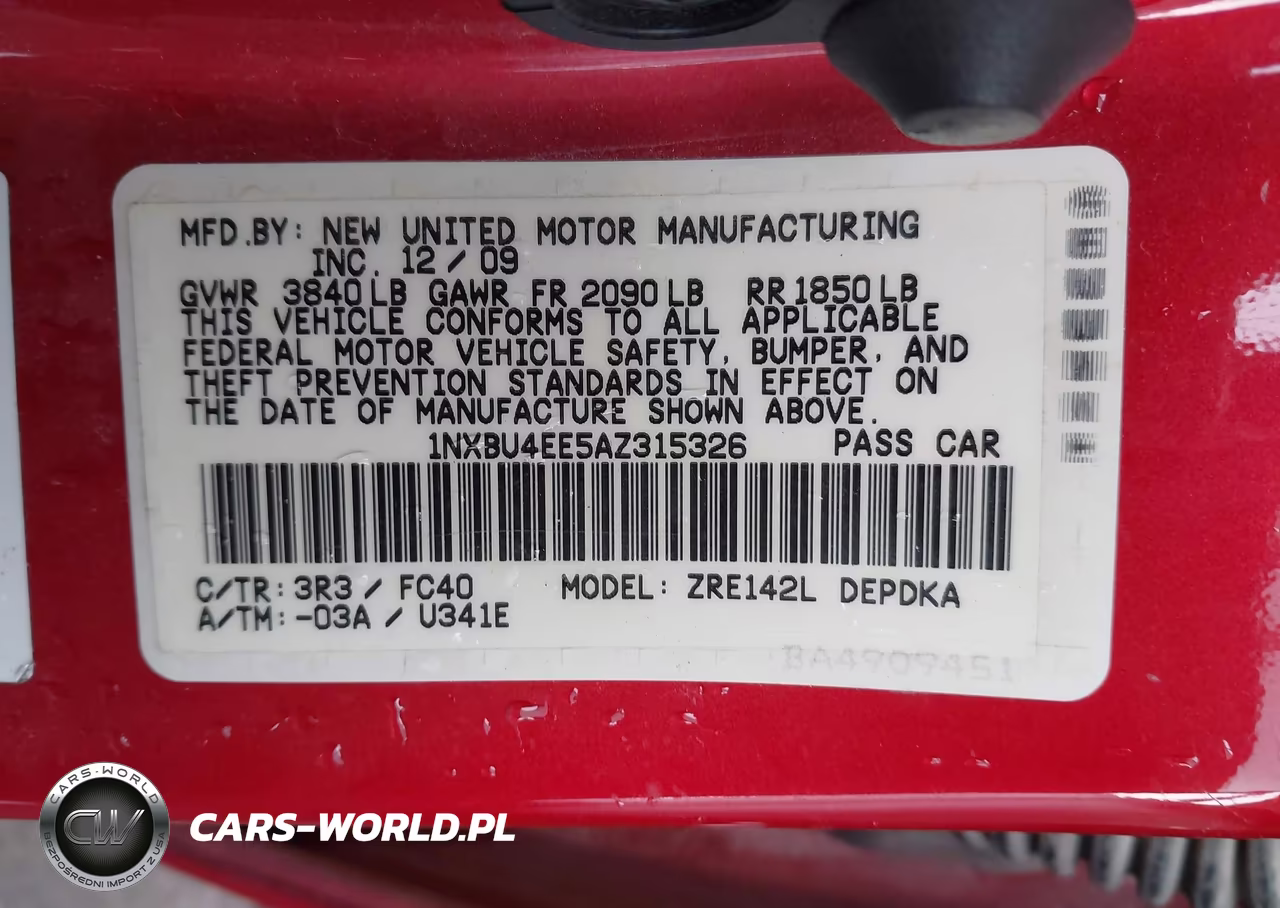 2010 Toyota Corolla Le VIN:1NXBU4EE5AZ315326 - 9