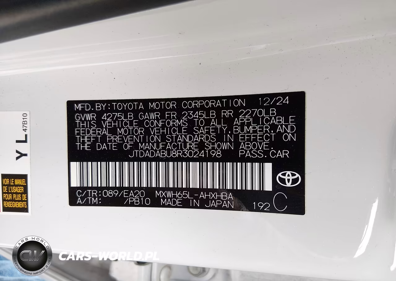 2024 Toyota Prius Limited Awd-E VIN:JTDADABU8R3024198 - 9