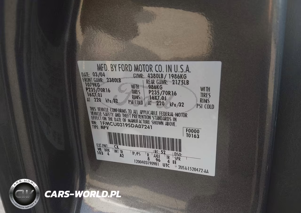 2005 Ford Escape Xlt VIN:1FMCU03195DA07241 - 9