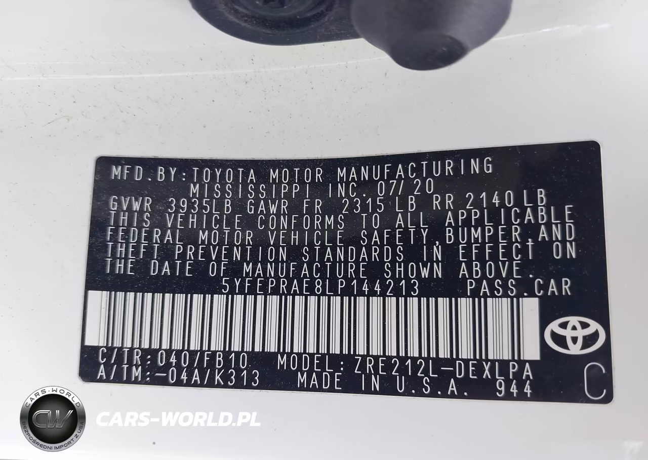 2020 Toyota Corolla Le VIN:5YFEPRAE8LP144213 - 9