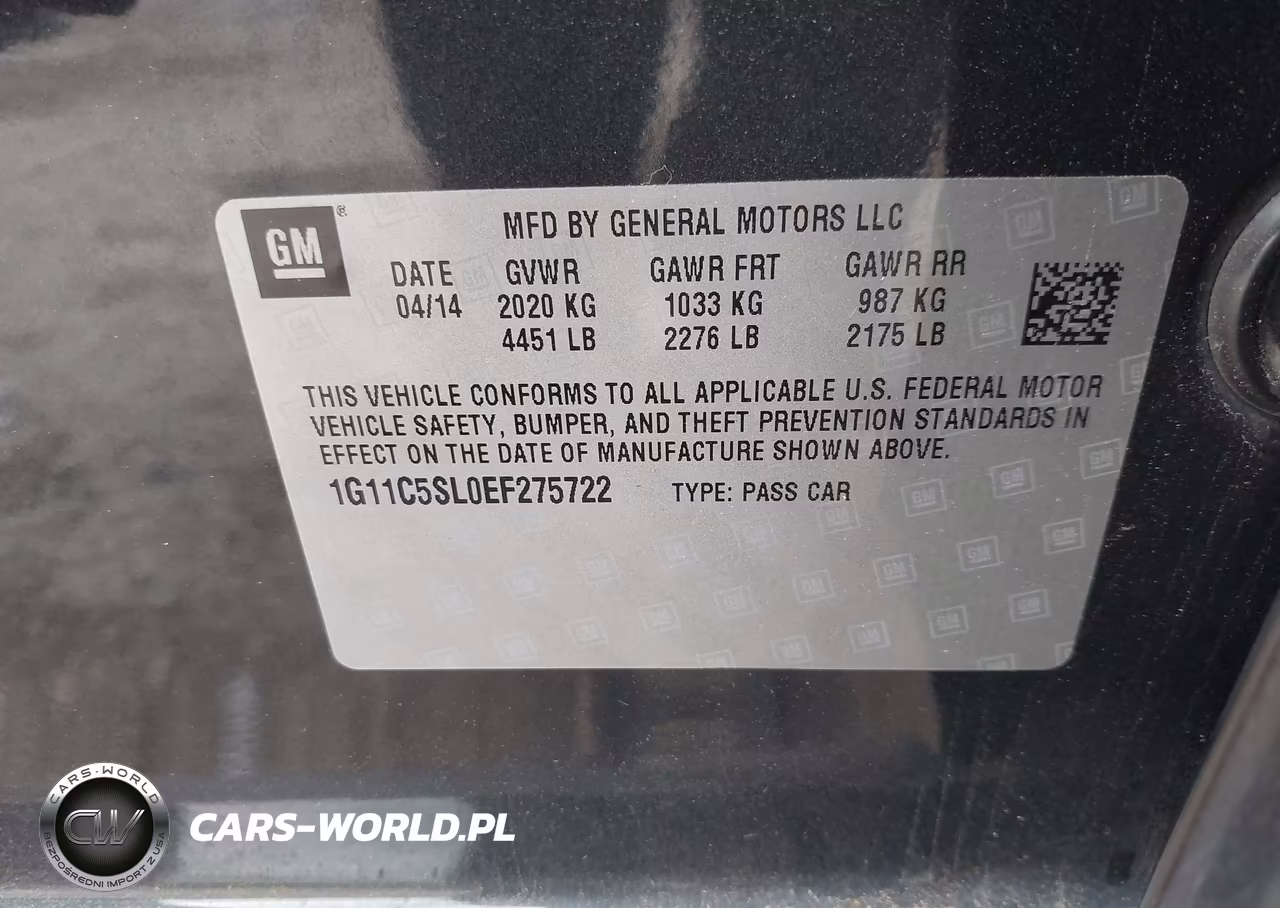 2014 Chevrolet Malibu 1Lt VIN:1G11C5SL0EF275722 - 9