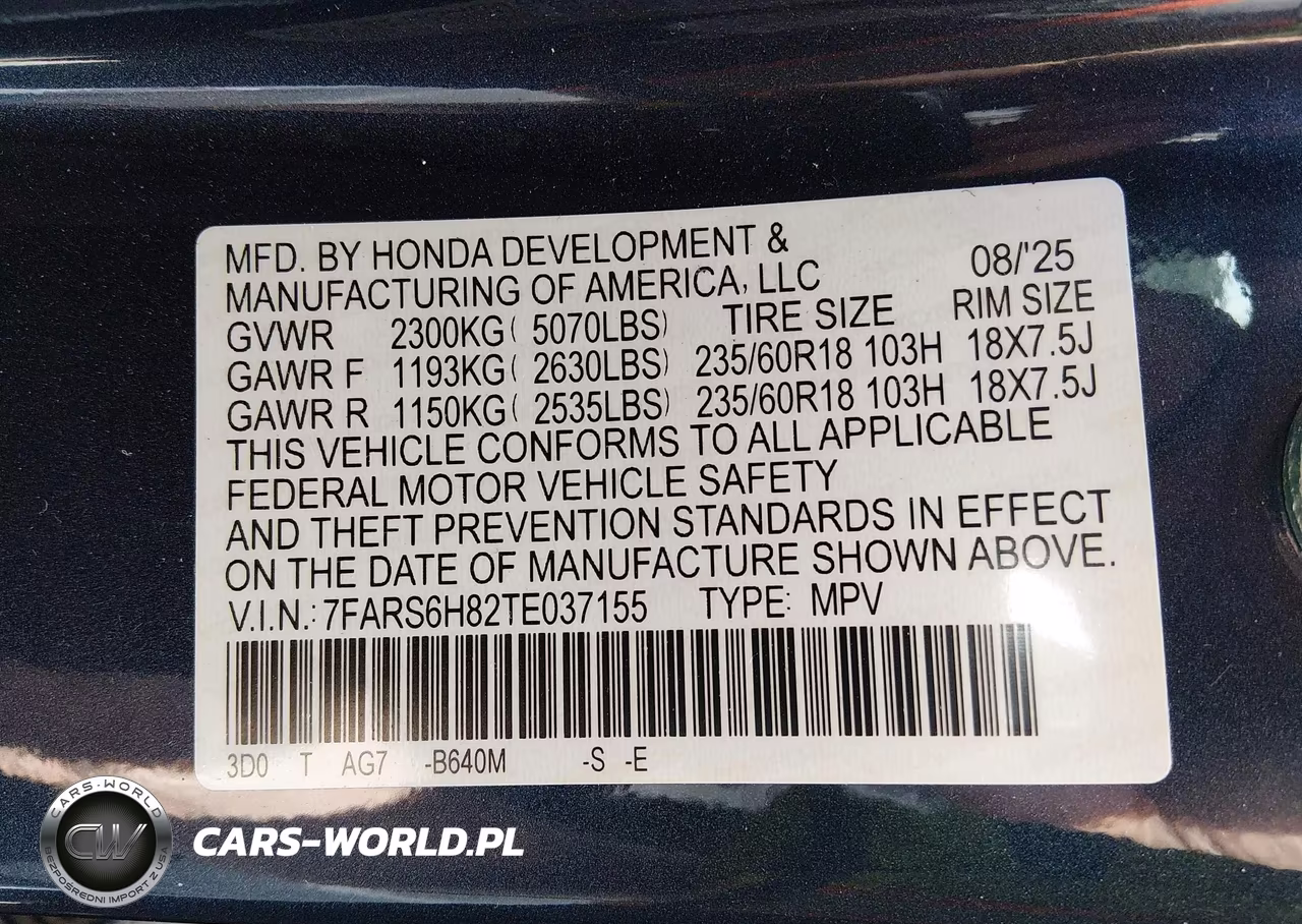 2026 Honda Cr-V Hybrid Awd Sport-L VIN:7FARS6H82TE037155 - 9