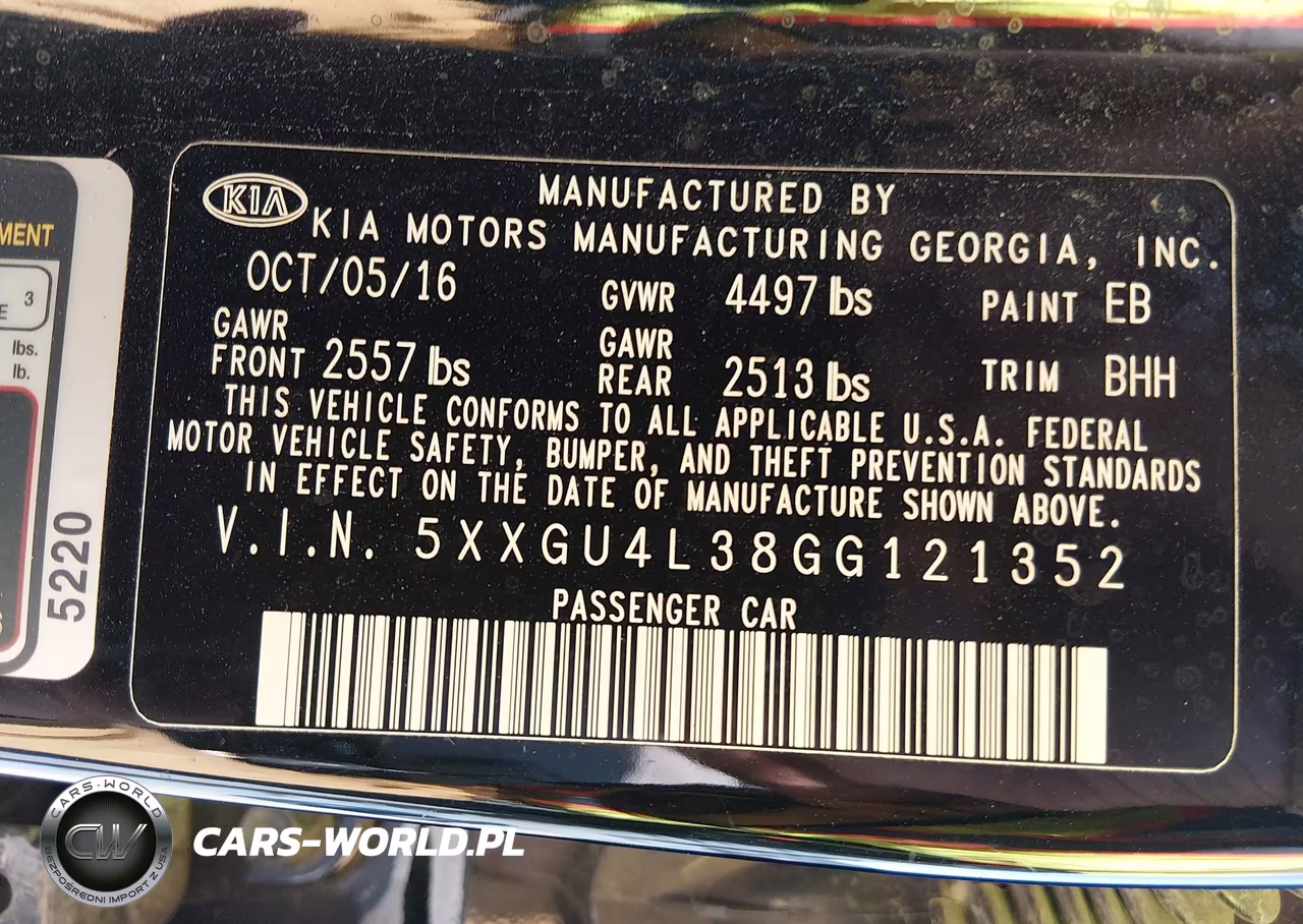 2016 Kia Optima Ex VIN:5XXGU4L38GG121352 - 9