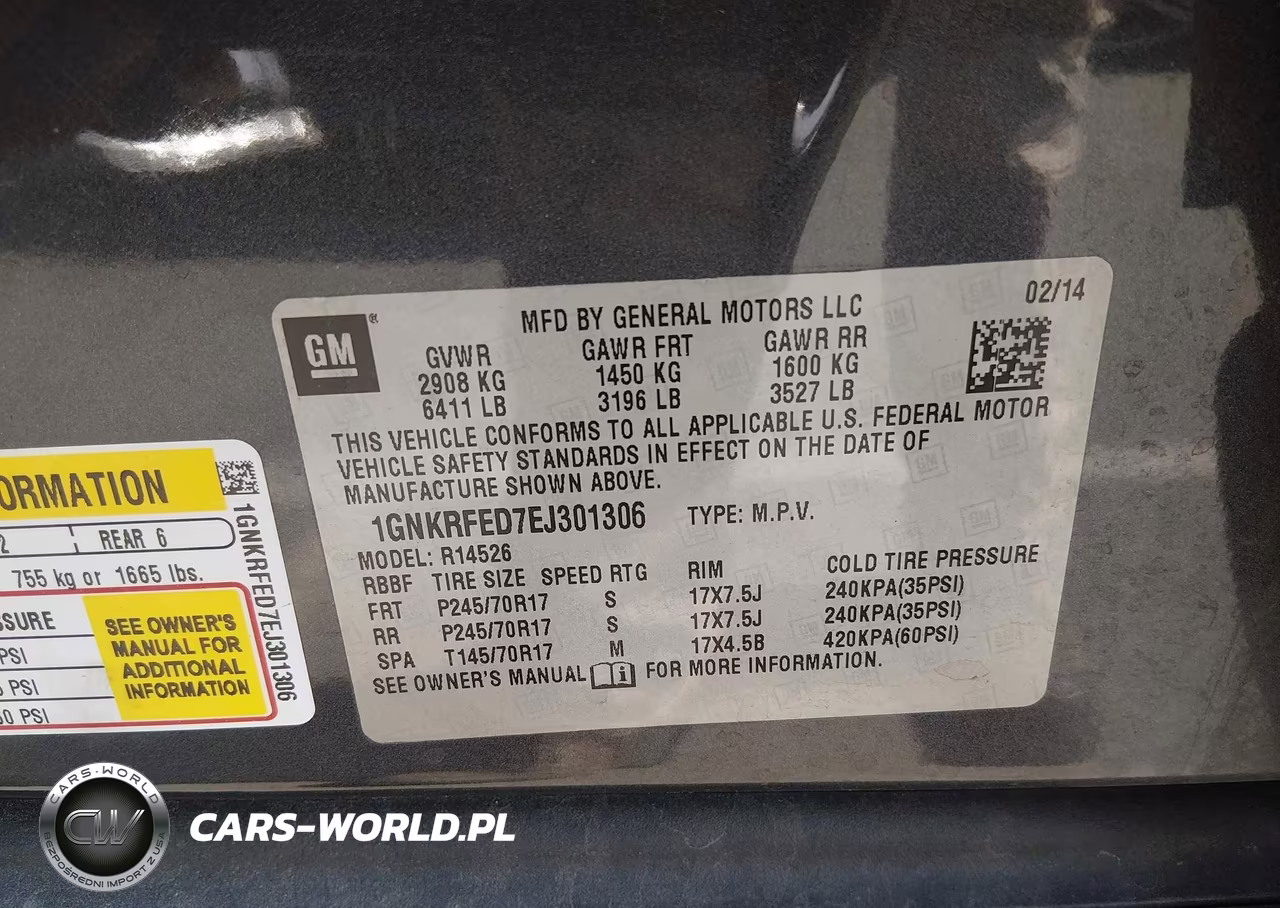 2014 Chevrolet Traverse Ls VIN:1GNKRFED7EJ301306 - 9